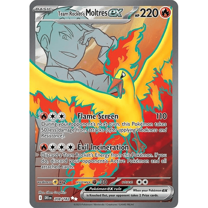 Team Rocket's Moltres ex #208 1