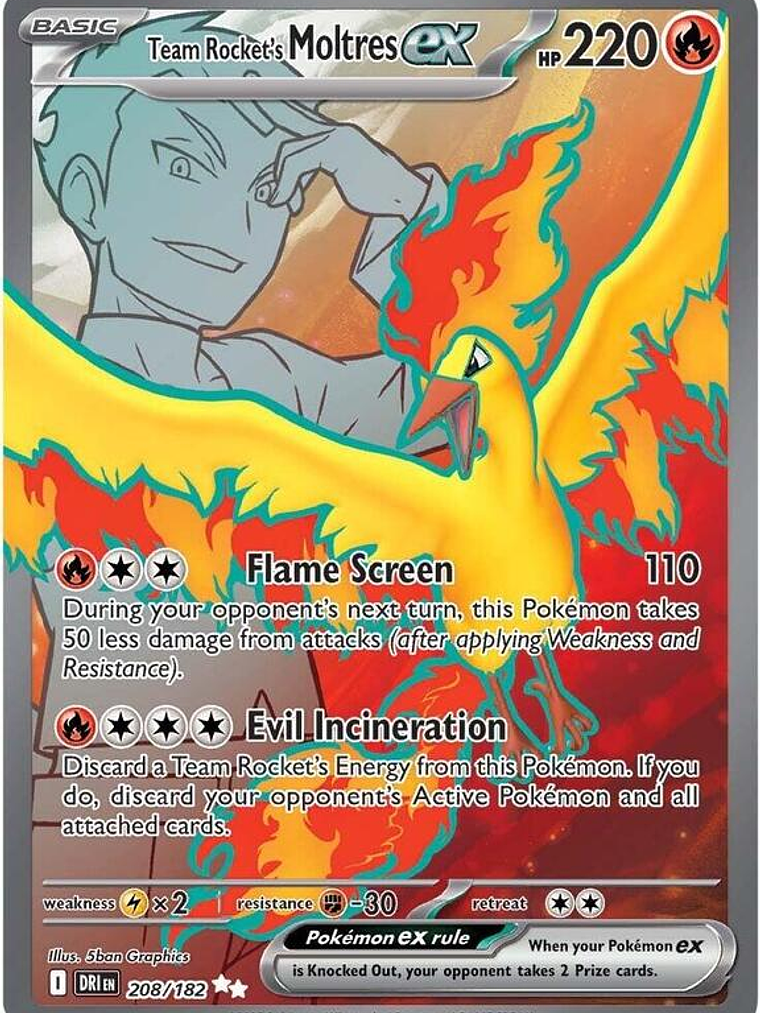 Team Rocket's Moltres ex #208 1