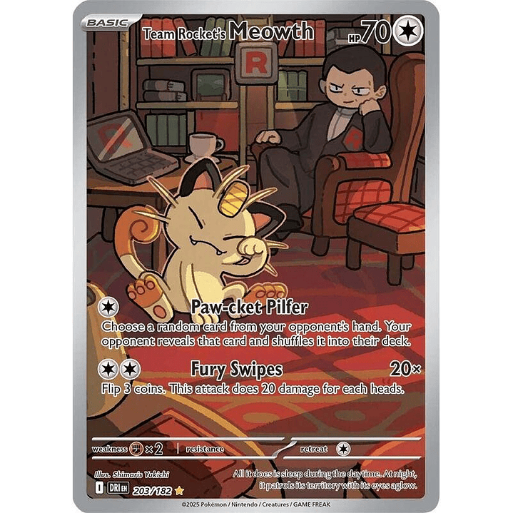 Team Rocket's Meowth #203 1