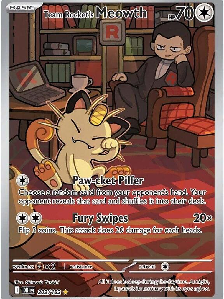 Team Rocket's Meowth #203 1