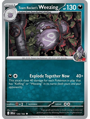 Team Rocket's Weezing #126