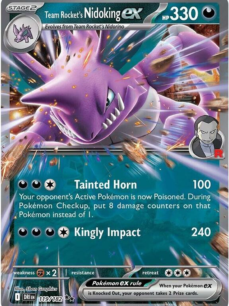 Team Rocket's Nidoking ex #119 1