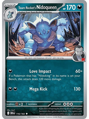 Team Rocket's Nidoqueen #116