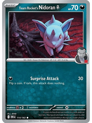 Team Rocket's Nidoran♀ #114