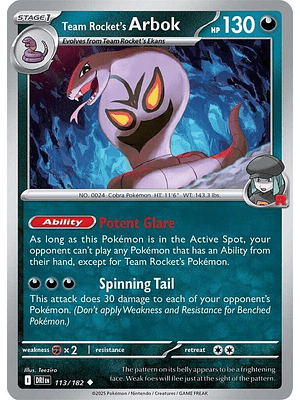 Team Rocket's Arbok #113