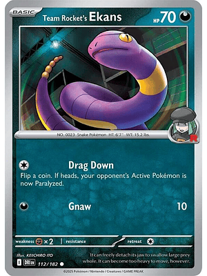 Team Rocket's Ekans #112
