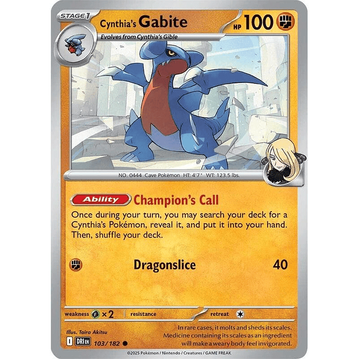 Cynthia's Gabite #103 1