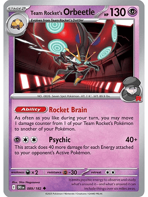 Team Rocket's Orbeetle #089