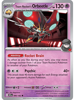 Team Rocket's Orbeetle #089