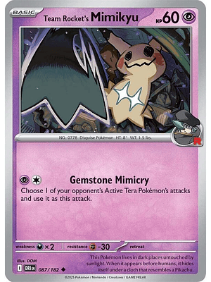 Team Rocket's Mimikyu #087