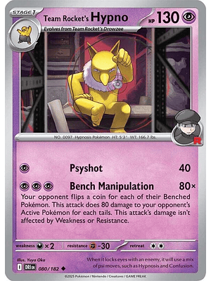 Team Rocket's Hypno #080