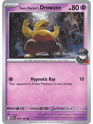 Team Rocket's Drowzee #079