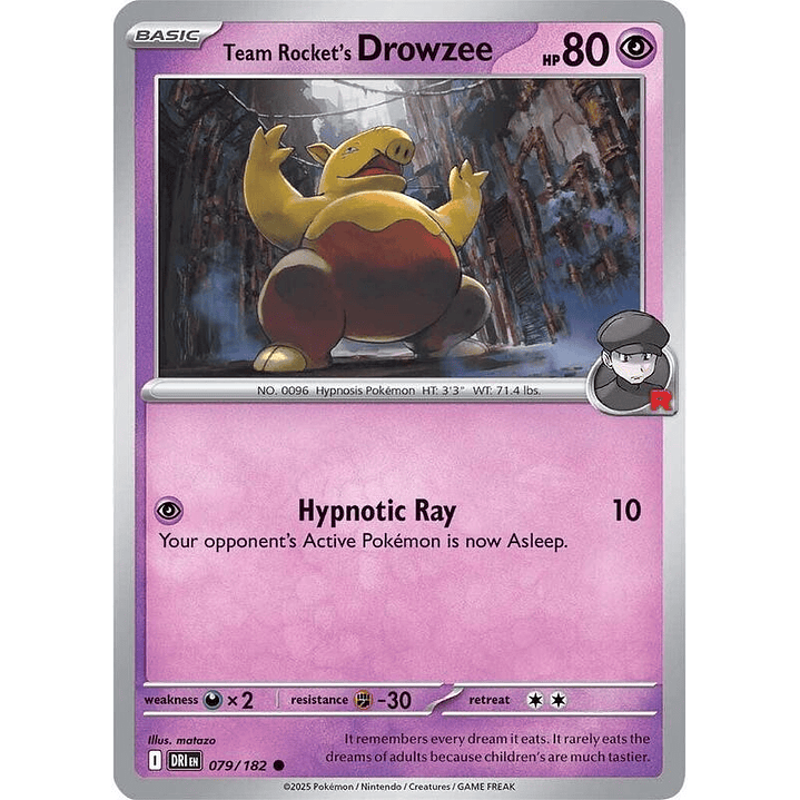 Team Rocket's Drowzee #079 1