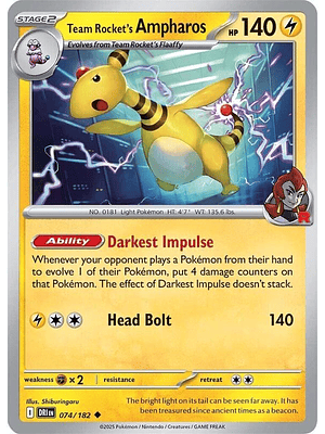 Team Rocket's Ampharos #074