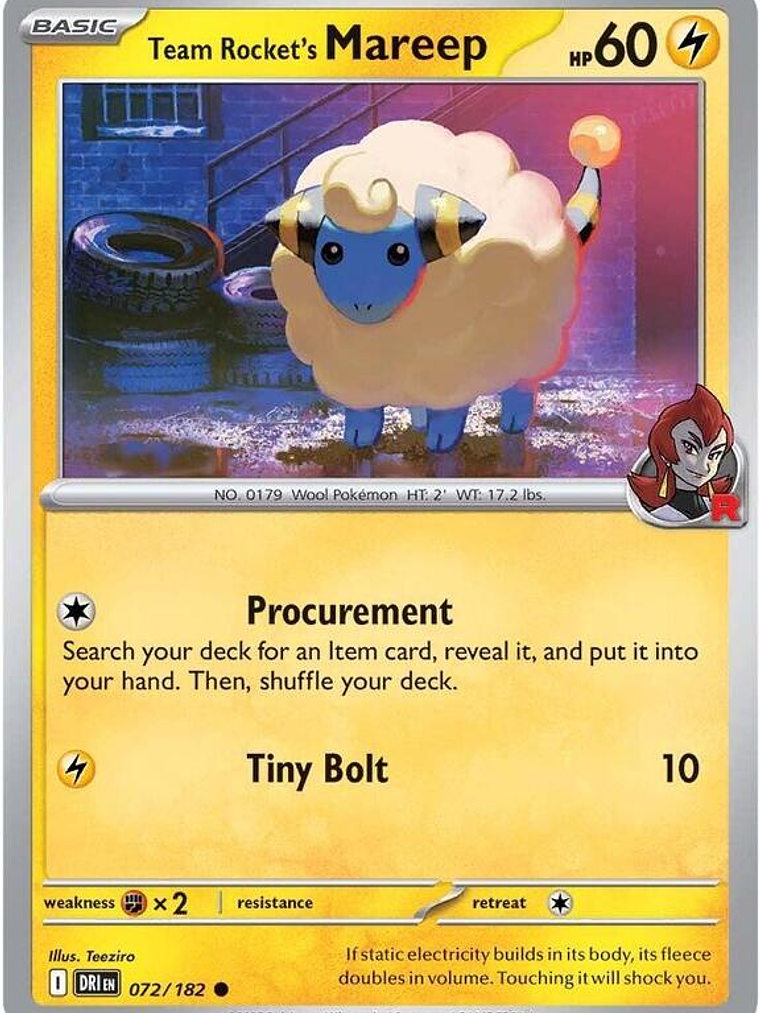 Team Rocket's Mareep #072 1