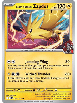 Team Rocket's Zapdos #070