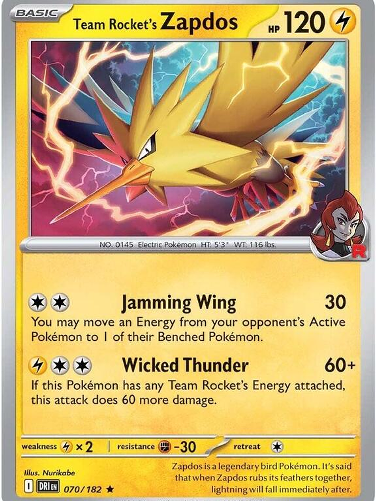 Team Rocket's Zapdos #070 1