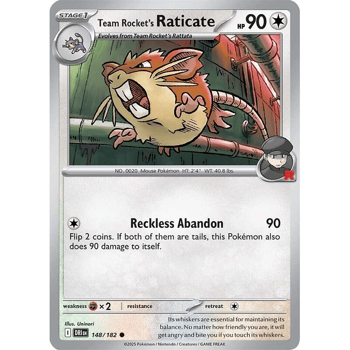 Team Rocket's Raticate #148 1