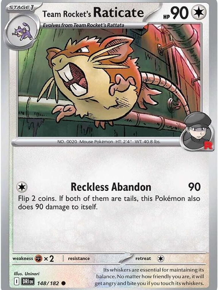 Team Rocket's Raticate #148 1