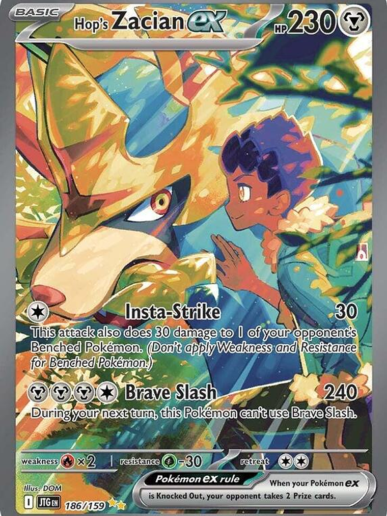 Hop's Zacian ex #186 1