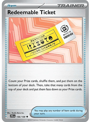 Redeemable Ticket #156