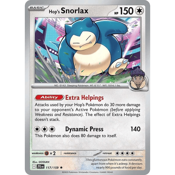 Hop's Snorlax #117 1