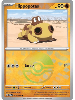 Hippopotas (Poke Ball Pattern) #052