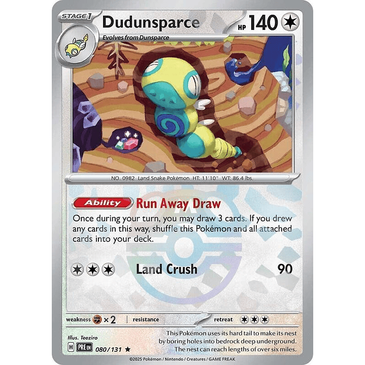 Dudunsparce (Master Ball Pattern) #080 1