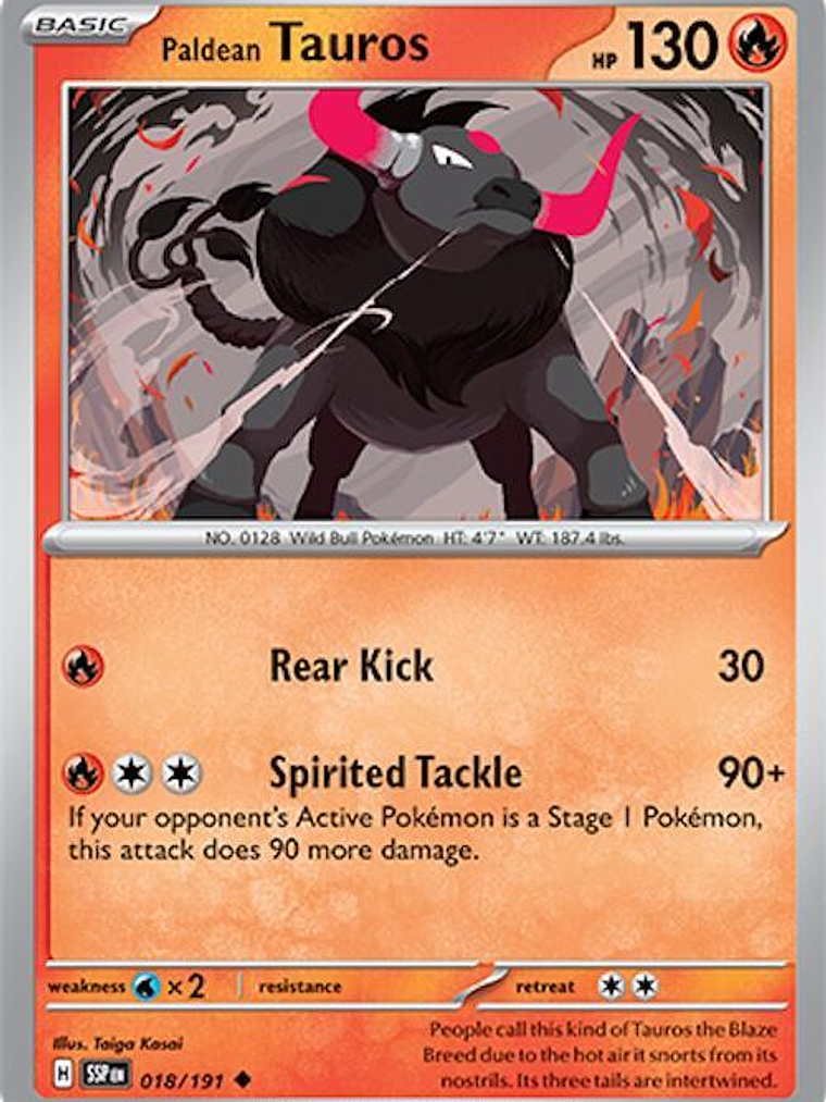 Paldean Tauros #018 1