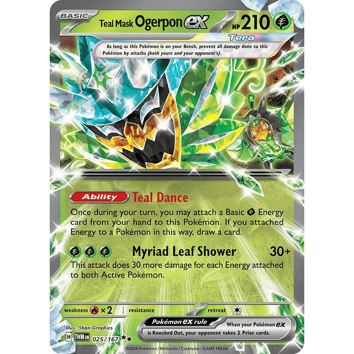 Teal Mask Ogerpon ex #025 1