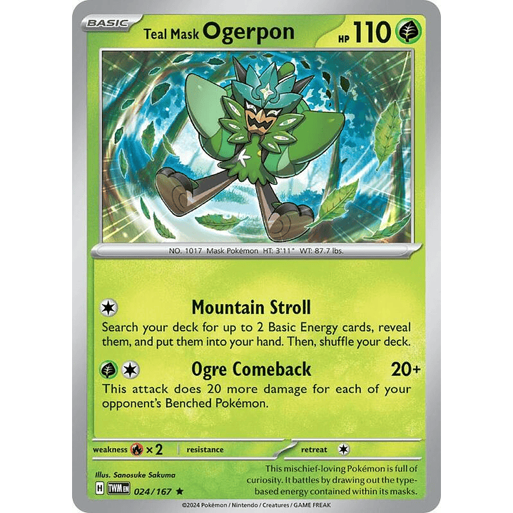 Teal Mask Ogerpon #024 1