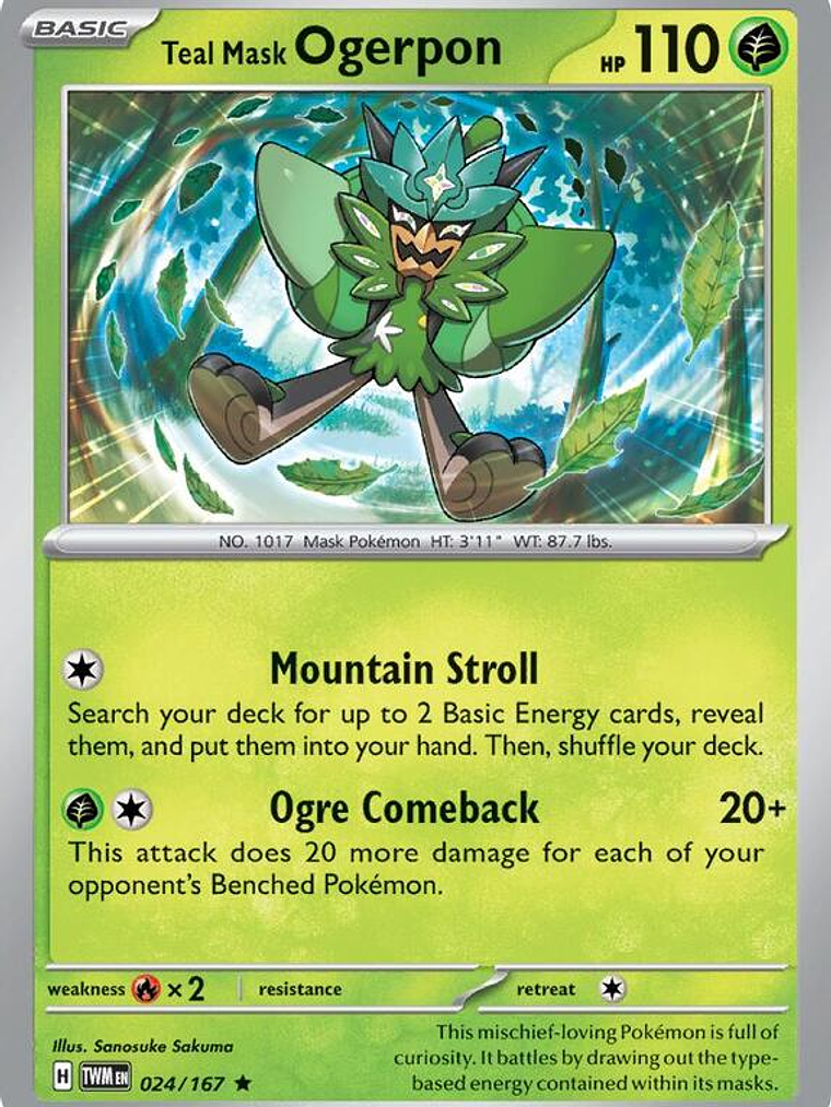 Teal Mask Ogerpon #024 1