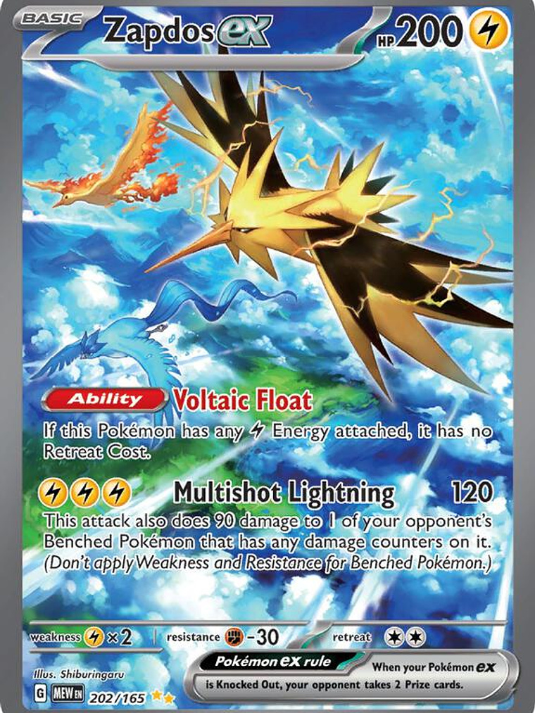 Zapdos ex #202 1
