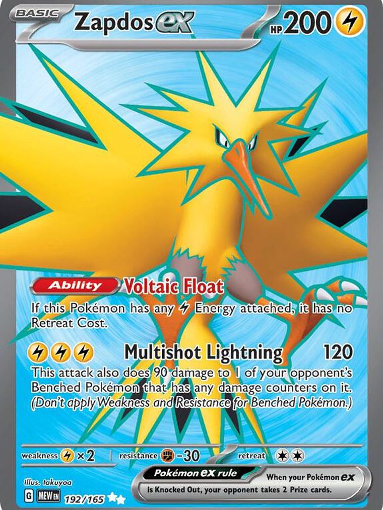 Zapdos ex #192 1