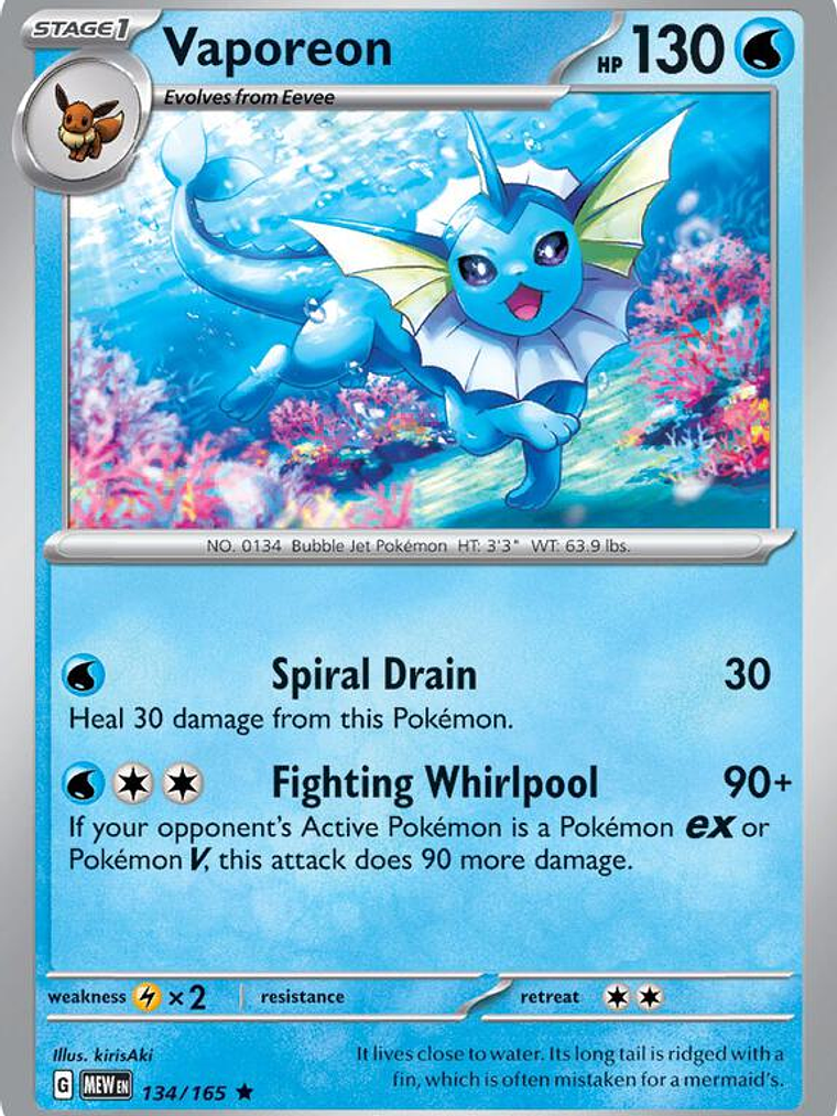 Vaporeon #134 1