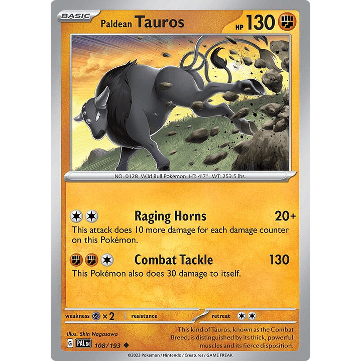 Paldean Tauros #108 1