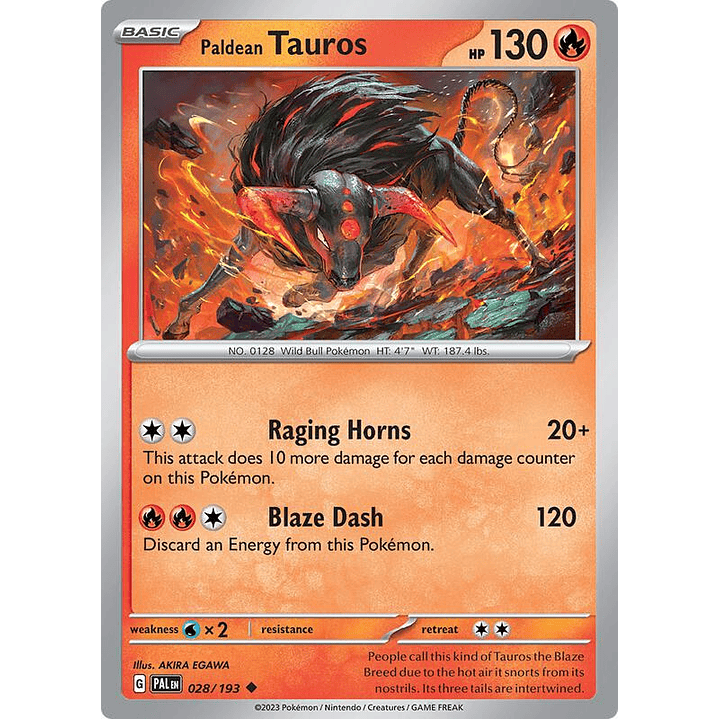 Paldean Tauros #028 1