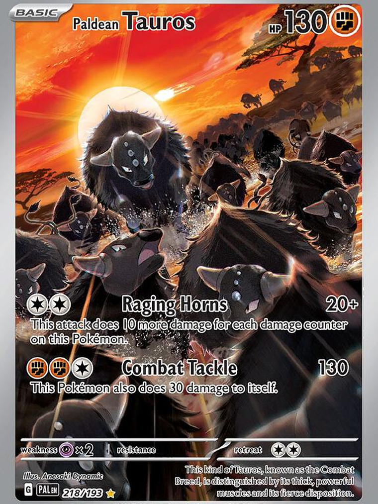 Paldean Tauros #218 1