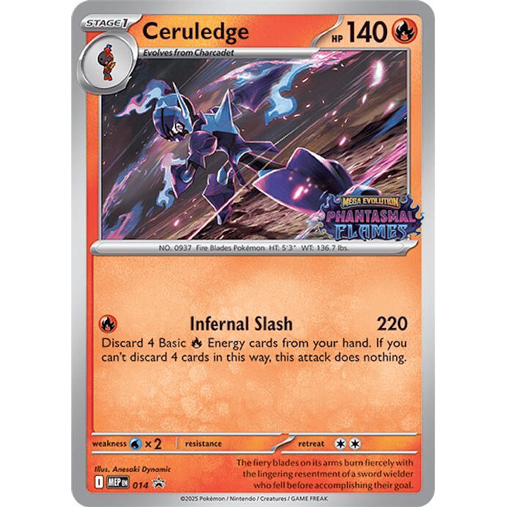 Ceruledge (Prerelease) #014 1