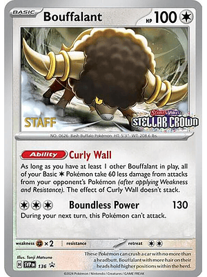 Bouffalant (Prerelease) [Staff] #136