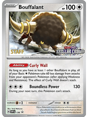 Bouffalant (Prerelease) [Staff] #136