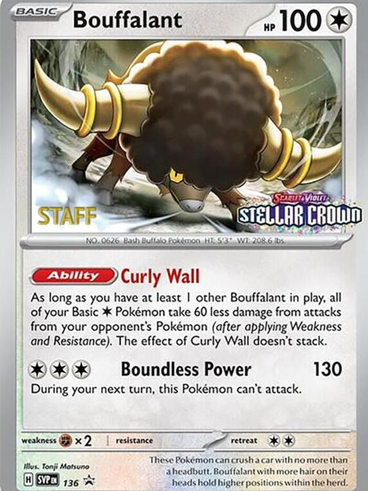 Bouffalant (Prerelease) [Staff] #136 1