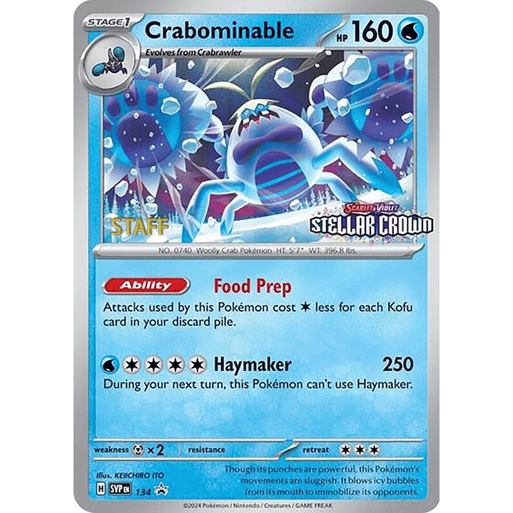 Crabominable (Prerelease) [Staff] #134 1