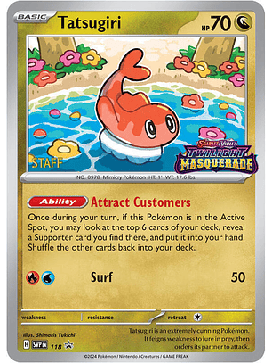 Tatsugiri (Prerelease) [Staff] #118