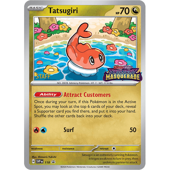 Tatsugiri (Prerelease) [Staff] #118 1