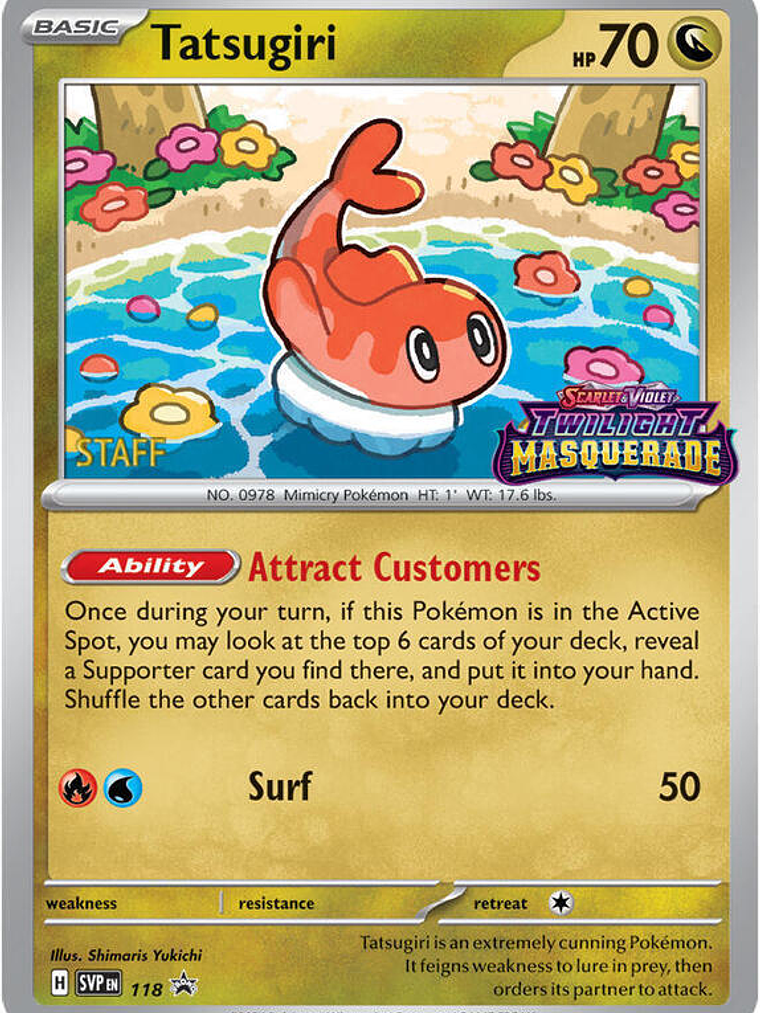 Tatsugiri (Prerelease) [Staff] #118 1