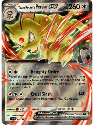 Team Rocket's Persian ex #218