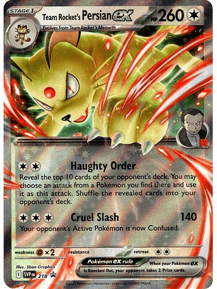 Team Rocket's Persian ex #218