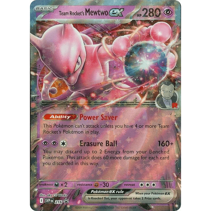 Team Rocket's Mewtwo ex #216 1