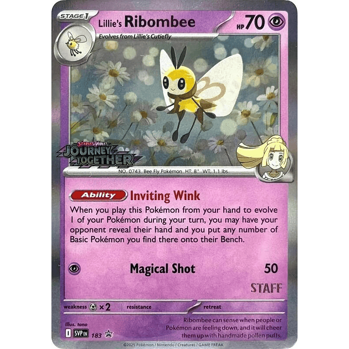 Lillie's Ribombee (Prerelease) [Staff] #183 1